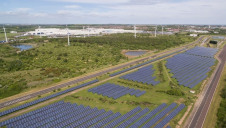 Pictured: An artist's impression of the proposed solar farm. Image: Nissan Motor Corporation Great Britain